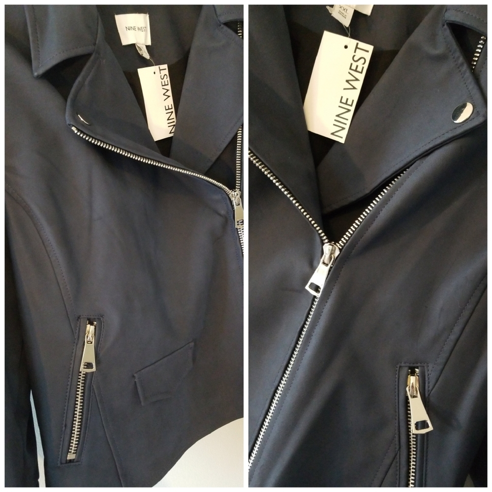 NWT Nine West Moto Jacket. - Picture 6 of 8